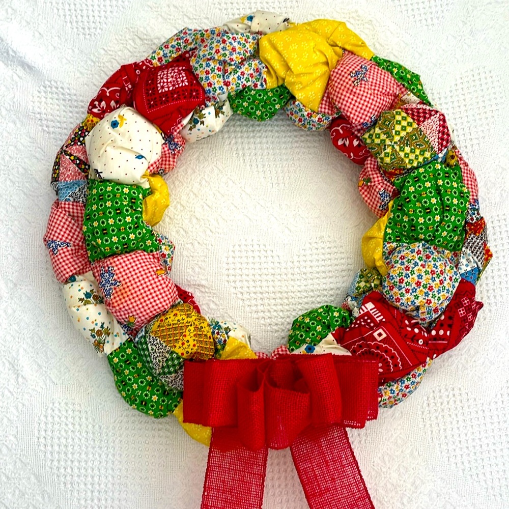 Vintage Handmade Cottage Wreath Grannycore
